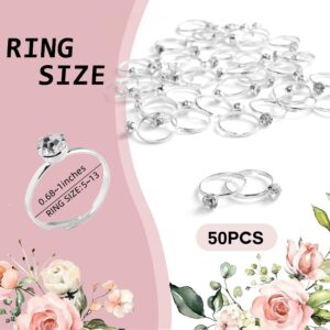 Bridal Shower Ring Game, Put a Ring On It Bridal Shower Game with 50 Fake Rings, Bridal Shower Decorations, Wedding Game, Bachelorette Hens Party Game for Guests - RG11