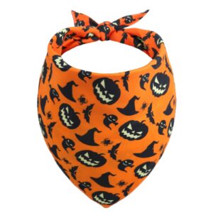 gofshy halloween dog bandana xlarge -1 pack, premium durable triangle reversible dog scarf, adjustable puppy bandana bib handkerchief for girl or boy dog large