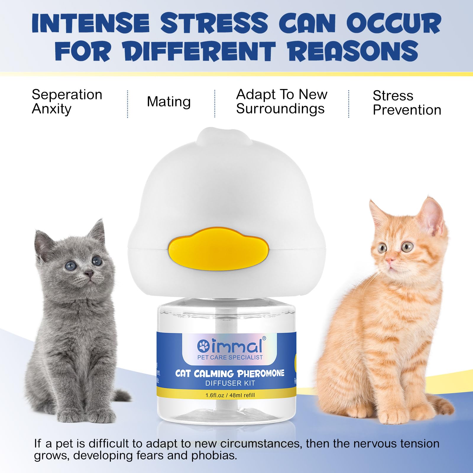 AGETITY Cat Calming Pheromone Diffuser, Cat Calming Pheromones to Reduce Stress, Spraying & Scratching, 2 in 1 Cat Calming Starter Kit- 2 Packs