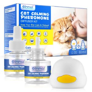 agetity cat calming pheromone diffuser, cat calming pheromones to reduce stress, spraying & scratching, 2 in 1 cat calming starter kit- 2 packs