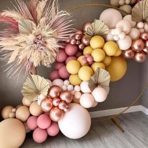 RUBFAC Dusty Pink Balloons, 120pcs 5 Inch Blush Pink Balloons, Thicker Pink Balloons for Birthday Wedding Baby Shower Mother's Day Anniversary Party Decorations