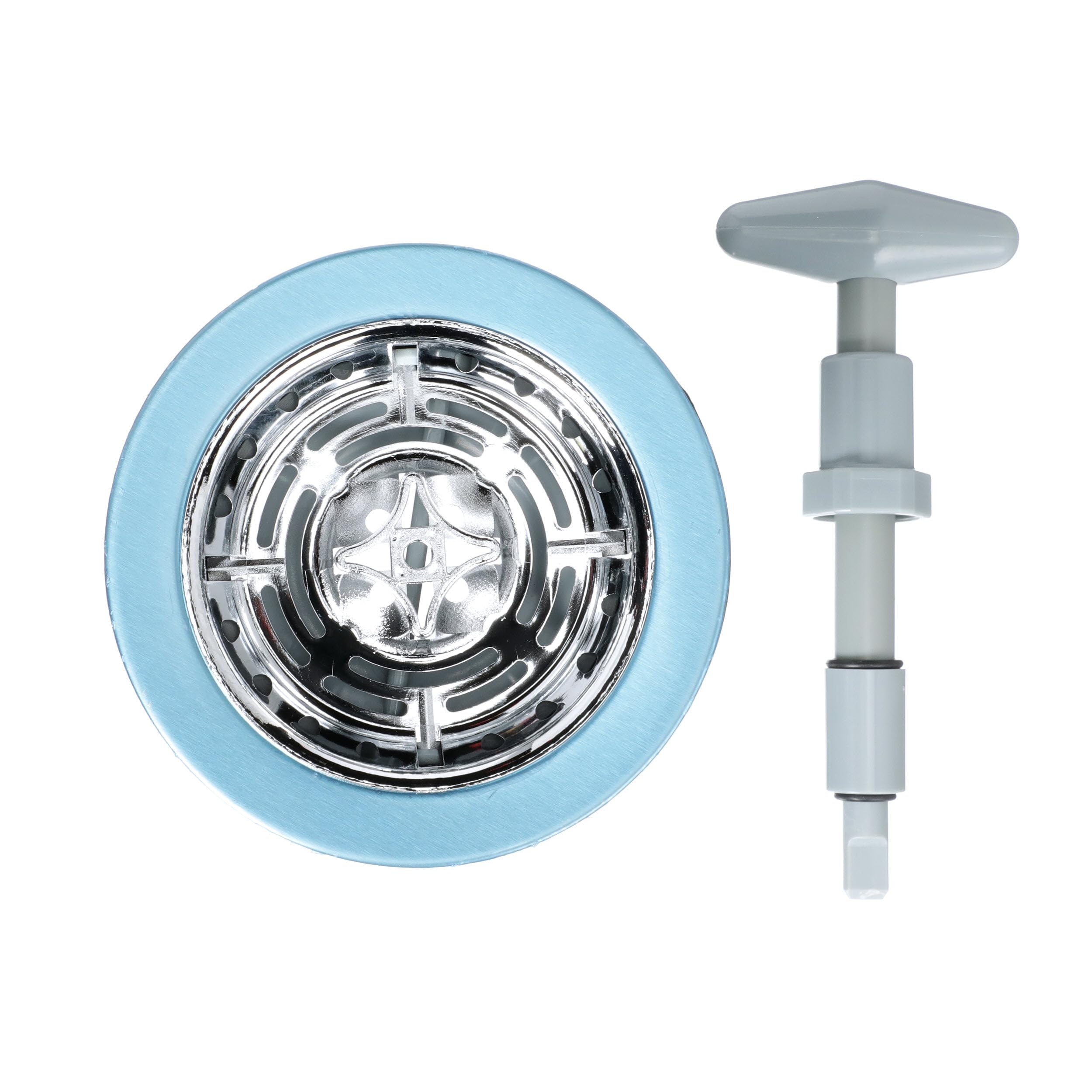 TOP-LINE SinkMate Universal ABS Rotary Drain with 6" Handle, 3-1/2" Sink Opening, 1-1/2" & 2" Outlet, Retail Packaging