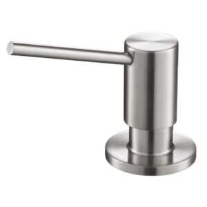 KRAUS Allyn Pull-Out Single Handle Kitchen Faucet in Spot-Free Stainless Steel, KPF-4103SFS & Kitchen Soap and Lotion Dispenser in Spot Free Stainless Steel, KSD-43SFS