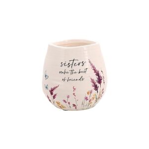 pavilion - sister - 8 ounce ceramic candle, jasmine scented candle, sisters gift from sister, inspirational gifts for women, best friend bestie bff relaxing candle, 1 count, cream