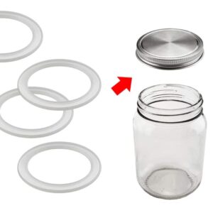 Silicone Jar Gaskets Rubber Seal Ring Gasket Sealing Rings for Regular Wide Mouth Mason Jars Canning Leak-proof Gaskets (10pcs 70mm)