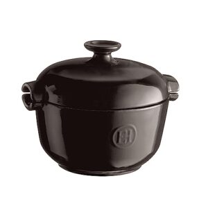 Emile Henry 2.5 qt Rice Pot, Charcoal