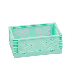 craftelier - box for organisation and storage of craft materials | foldable and stackable design | small size - open box measures 13,5 x 9,5 x 9,5 x 5,5 cm - colour turquoise