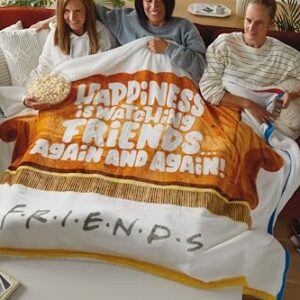 Hallmark Friends Oversized Blanket, 60"x80" (Happiness is Watching Friends Again and Again!) Gift for Christmas, Birthdays, Valentine's Day