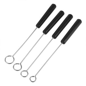 Haosie 10PCS Chocolate Dipping Fork Tool, 22cm/8.7in Stainless Steel Candy Dipping Tool Set, Chocolate Fondue Forks, for Baking