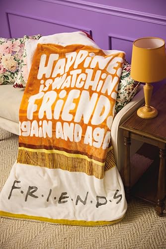 Hallmark Friends Oversized Blanket, 60"x80" (Happiness is Watching Friends Again and Again!) Gift for Christmas, Birthdays, Valentine's Day