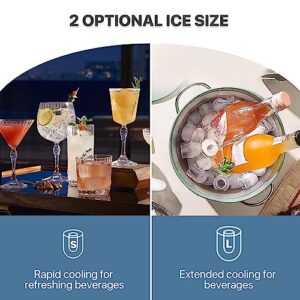 mollie Ice Maker Countertop 9 Ice Cubes Ready in 10 Mins - 26LBS/24Hrs, Self-Cleaning Ice Machine, One-Click Operation Portable Ice Cube Maker w/Ice Scoop for Home Party RV, 2.2L Water Tank, Black