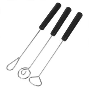 Haosie 10PCS Chocolate Dipping Fork Tool, 22cm/8.7in Stainless Steel Candy Dipping Tool Set, Chocolate Fondue Forks, for Baking