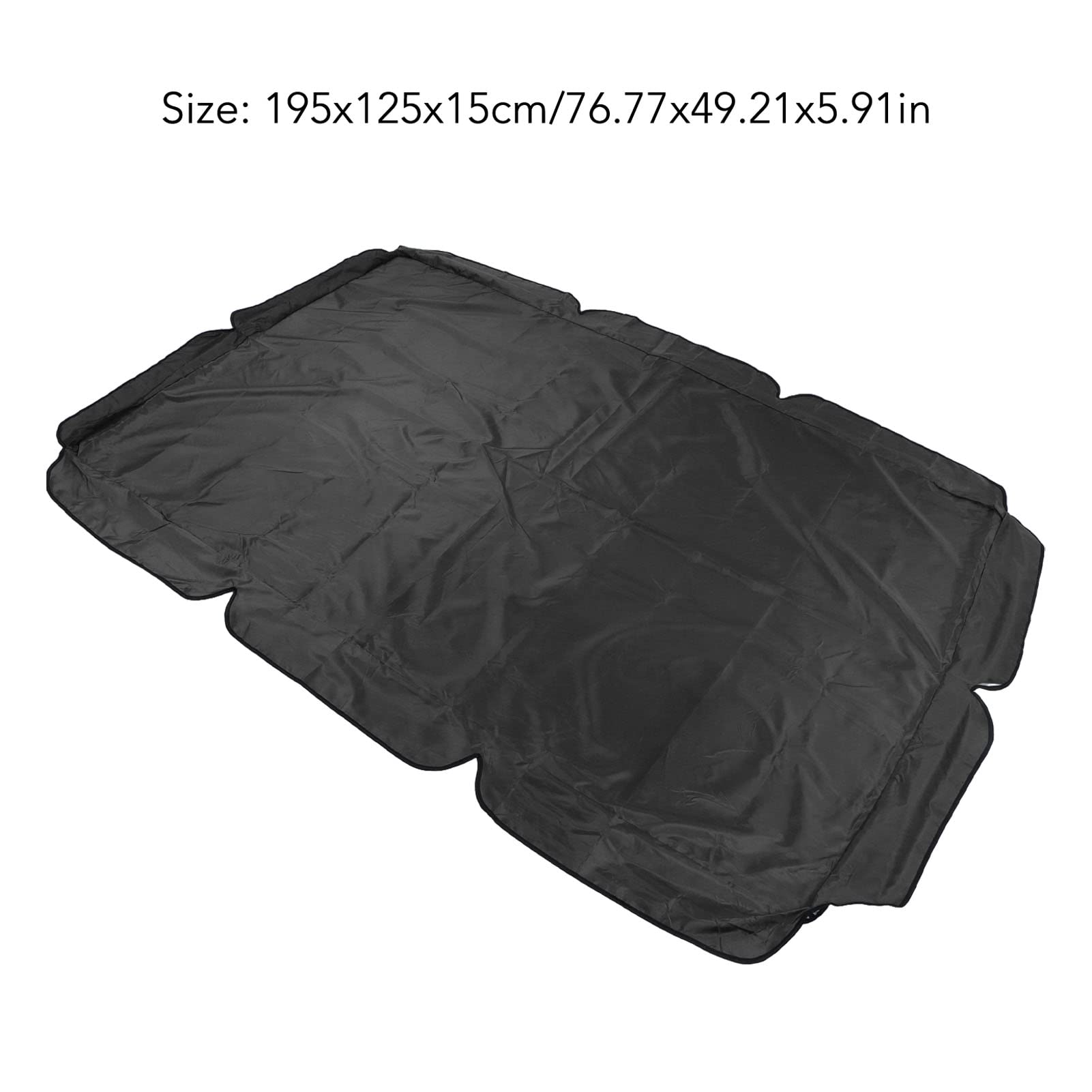 Hztyyier Waterproof Outdoor Swing Canopy Proof Porch Top Replacement Cover for Patio Yard Chair (Black)