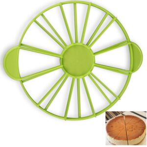 round cake slice & pie slicer marker, cake divider, cheesecake cutter, double sided cake portion marker 10/12 slices, works up to 10" diameter desserts