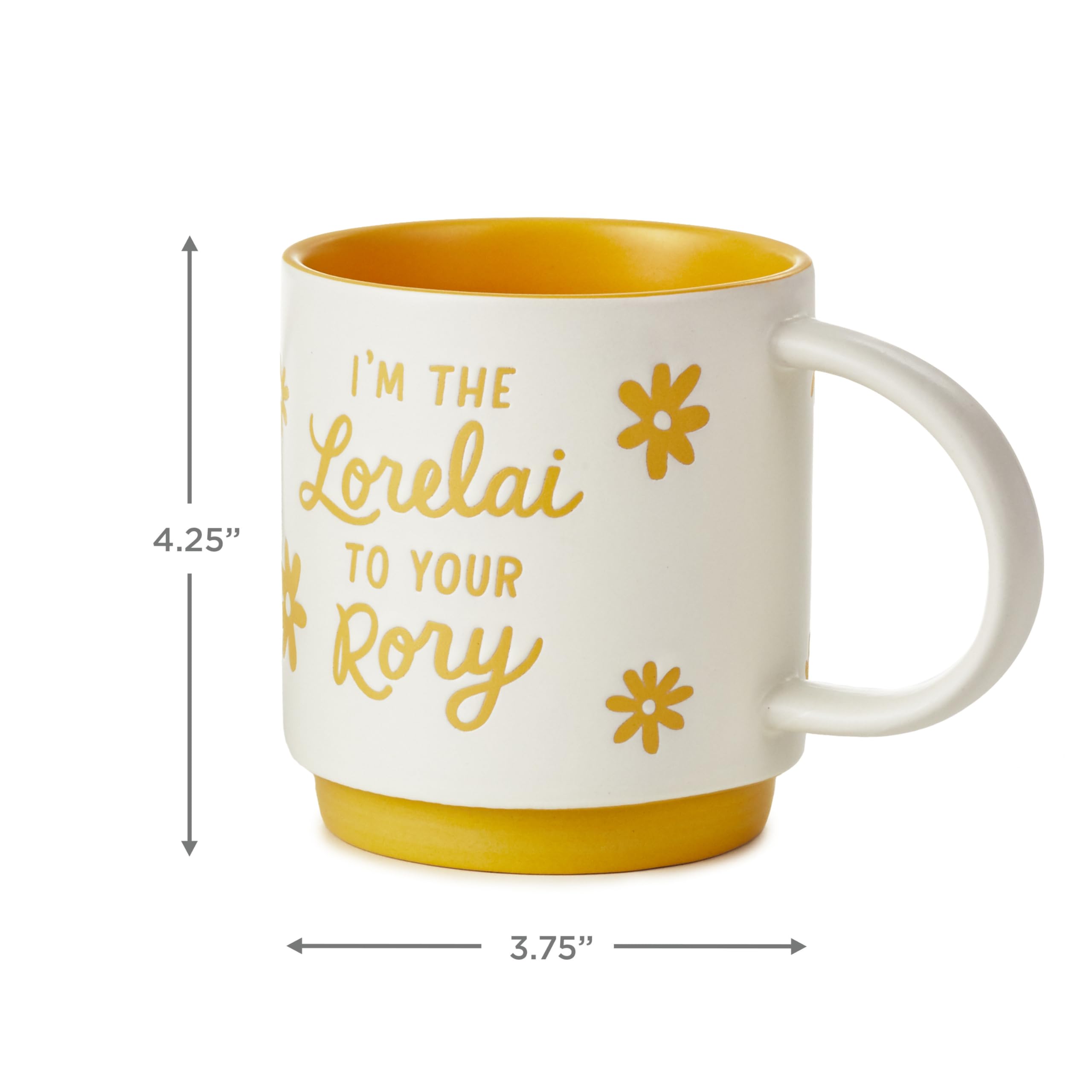 Hallmark Gilmore Girls Mug Set (Lorelai and Rory) Set of 2 Stacking Mugs, Gift for Mother's Day, Christmas, Birthdays