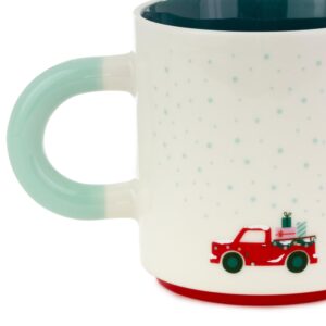 Hallmark Channel Christmas Coffee Mug ("This is My Hallmark Channel Watching Mug") 17 oz., Red Truck, Mint Green Handle, Christmas Gifts