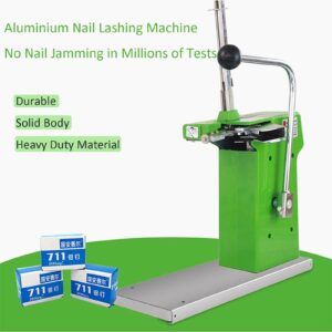 Plastic Bag Neck Sealing Machine Fruit and Vegetable Roll Bag Packaging Machine Aluminium Nail Tying Machine With 40000pcs U Shaped Sealing Nails Suit for Supermarket, Fruit Shop, Retail Stores