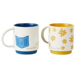 Hallmark Gilmore Girls Mug Set (Lorelai and Rory) Set of 2 Stacking Mugs, Gift for Mother's Day, Christmas, Birthdays