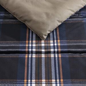 Wrangler- Twin Duvet Cover Set, Reversible Bedding Set with Matching Sham(s), Yellowstone Inspired, Casual Home Décor (City Flats Plaid Blue, Twin)