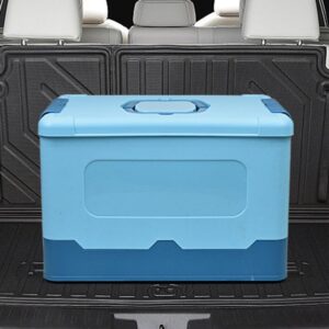 Beaupretty Plastic Storage Box Folding Carry Box Tool Organizer Portable Handled Case Lockable Container Sundries Organizer for Arts Crafts Cosmetic Sewing Washi Tape Blue