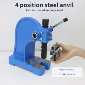 Arbor Press 0.5 Ton,Manual Desktop Punch Press Machine,4.48" Work Height,Manual Arbor Press Cast Iron Body,for Stamping