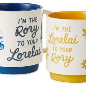 Hallmark Gilmore Girls Mug Set (Lorelai and Rory) Set of 2 Stacking Mugs, Gift for Mother's Day, Christmas, Birthdays