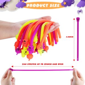 28 Pack Halloween Stretchy Strings Toy Pack，Pumpkin and Witch Sensory Toys for Kids Students Stress Relief Treat Bags Gifts Stress Relief Party Favors