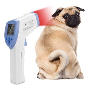 Veterinary Thermometer, Fast Digital 0.1° Accuracy Veterinary Infrared Thermometer Blue Non-Contact Digital Thermometer for Pig Sheep Horse Dog