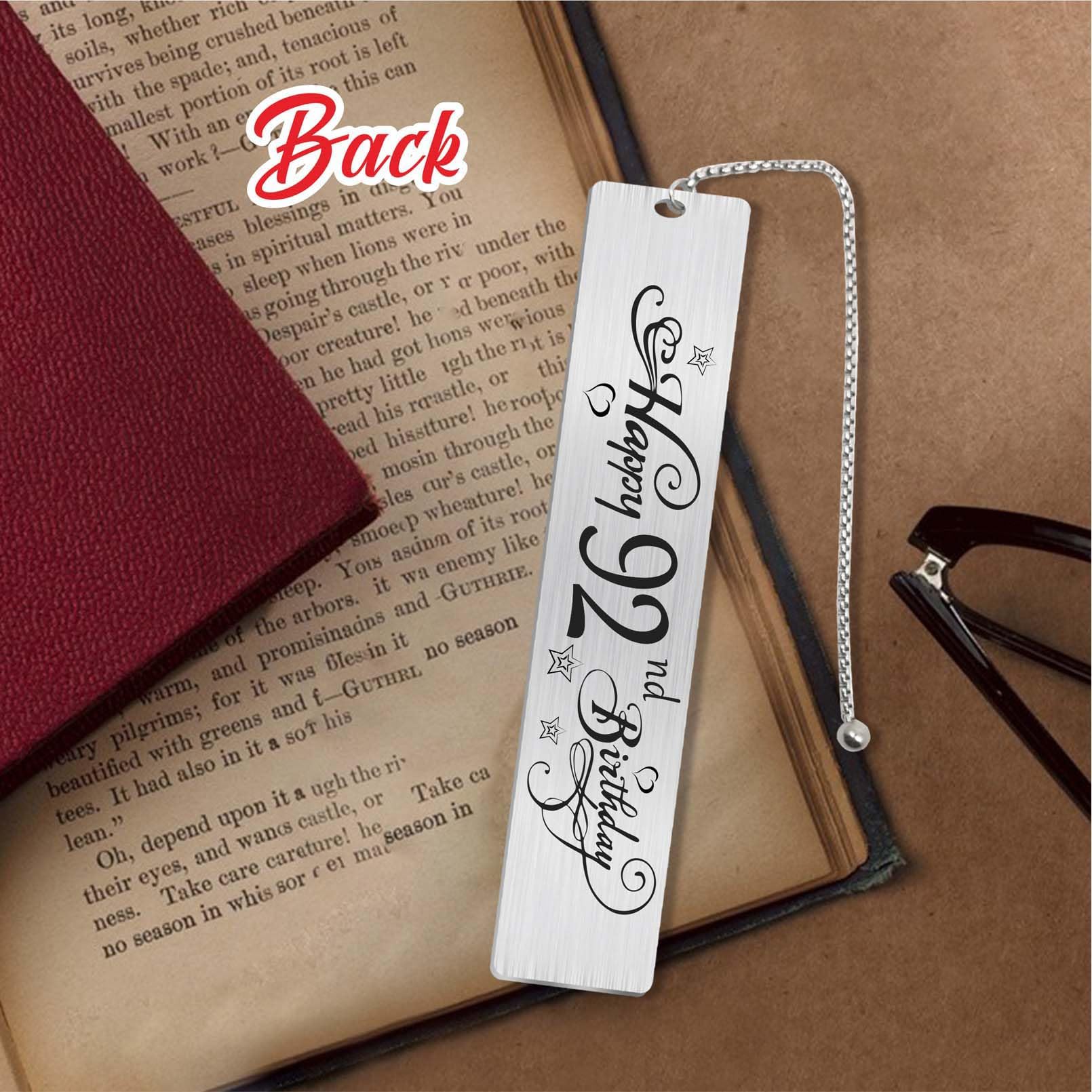 Jzxwan Happy 92nd Birthday Gifts for Women Men, 92 Year Old Birthday Bookmark, Female 92 Yr Old Bday Card Gift Ideas, 1932 Birthday Book Mark for Woman Man, 92nd Birthday Decorations, 92 nd Bd Present