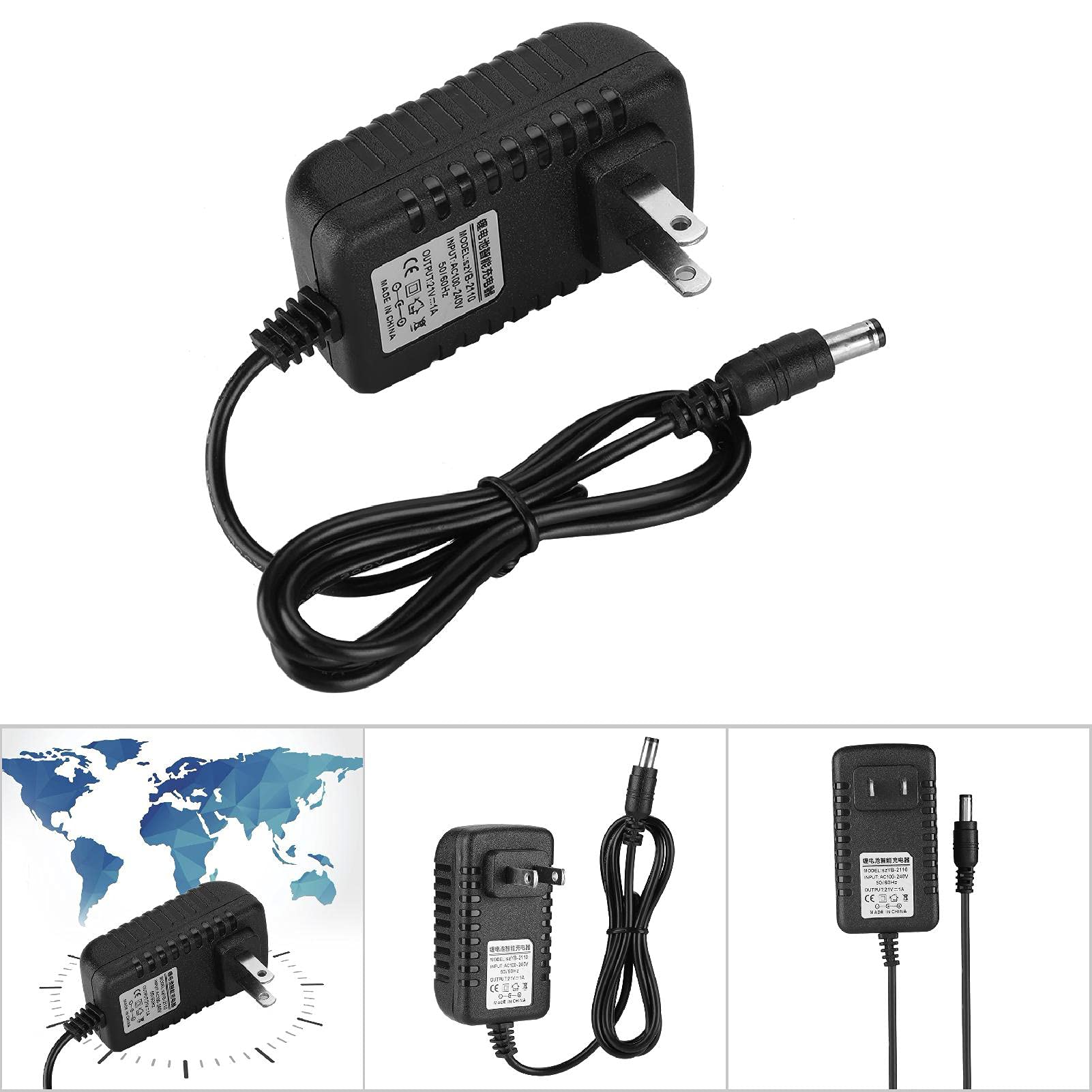 21v Lithium Battery Charger with a 21 Volt Output 18v Wall Supply 4.0ah rcqx202000926 ion String Trimmer Tool 1amp 2.0ah highenergy Adapter 20v lithiumion pl10w (US Plug)