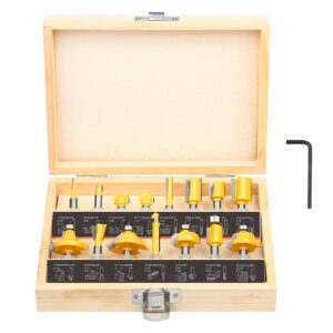 router bits set 1/4 inch shank - baidets 15 pieces 1/4" tungsten carbide router bits, woodwork tools