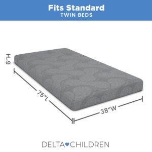 Delta Children Snooze 6 inch Memory Foam Mattress, Twin