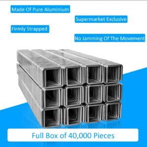 Plastic Bag Neck Sealing Machine Fruit and Vegetable Roll Bag Packaging Machine Aluminium Nail Tying Machine With 40000pcs U Shaped Sealing Nails Suit for Supermarket, Fruit Shop, Retail Stores