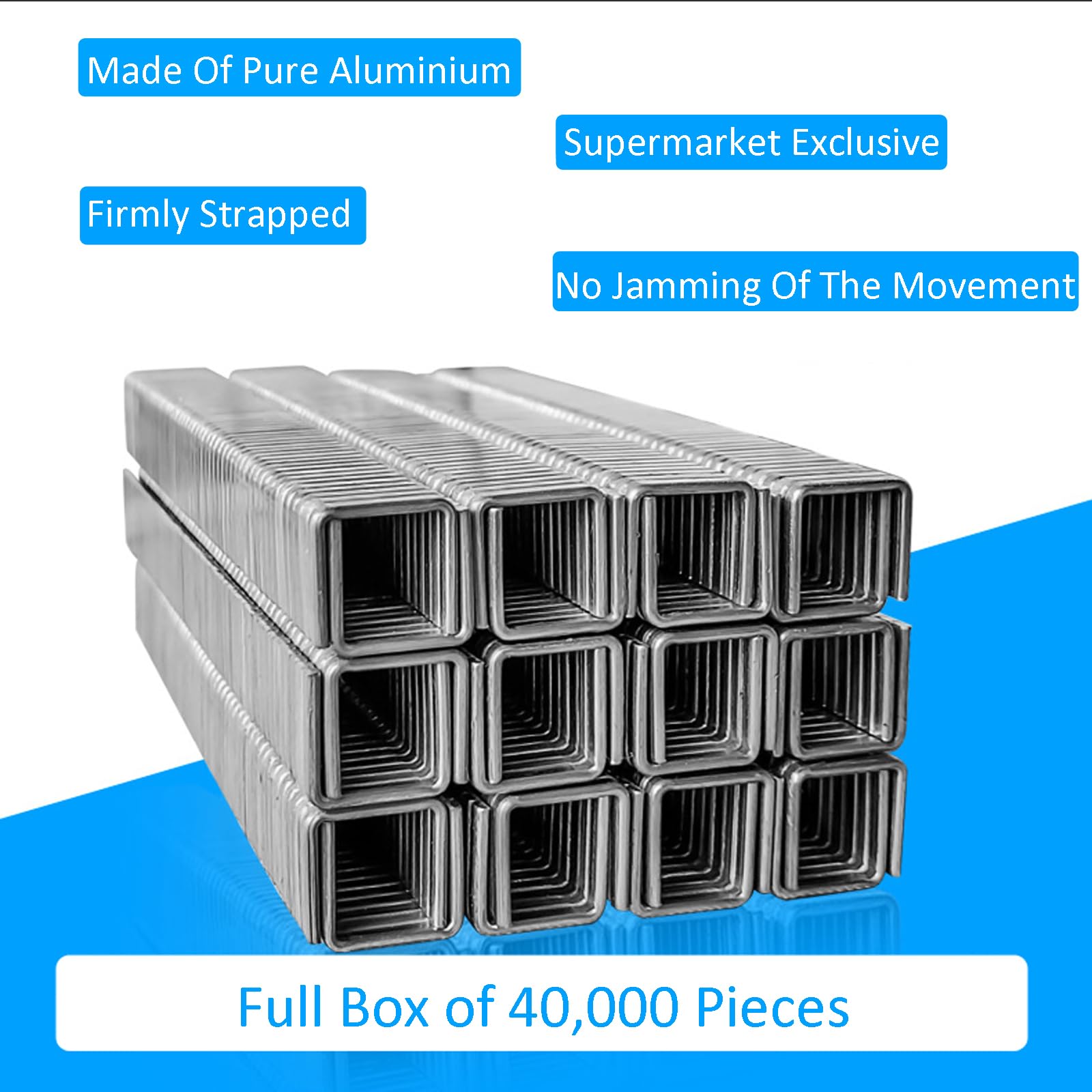 Plastic Bag Neck Sealing Machine Fruit and Vegetable Roll Bag Packaging Machine Aluminium Nail Tying Machine With 40000pcs U Shaped Sealing Nails Suit for Supermarket, Fruit Shop, Retail Stores