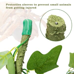 Oooct 39.4 Inches Hermit Crab Climbing Toys, Bendable Hermit Crab Supplies, Reptile Vines Toys, Reptile Tank Terrarium Accessories, Jungle Climber Long Vines Habitat Decor for Lizards Geckos Snakes