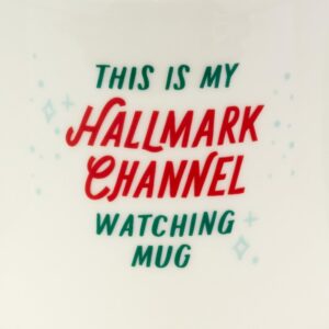 Hallmark Channel Christmas Coffee Mug ("This is My Hallmark Channel Watching Mug") 17 oz., Red Truck, Mint Green Handle, Christmas Gifts