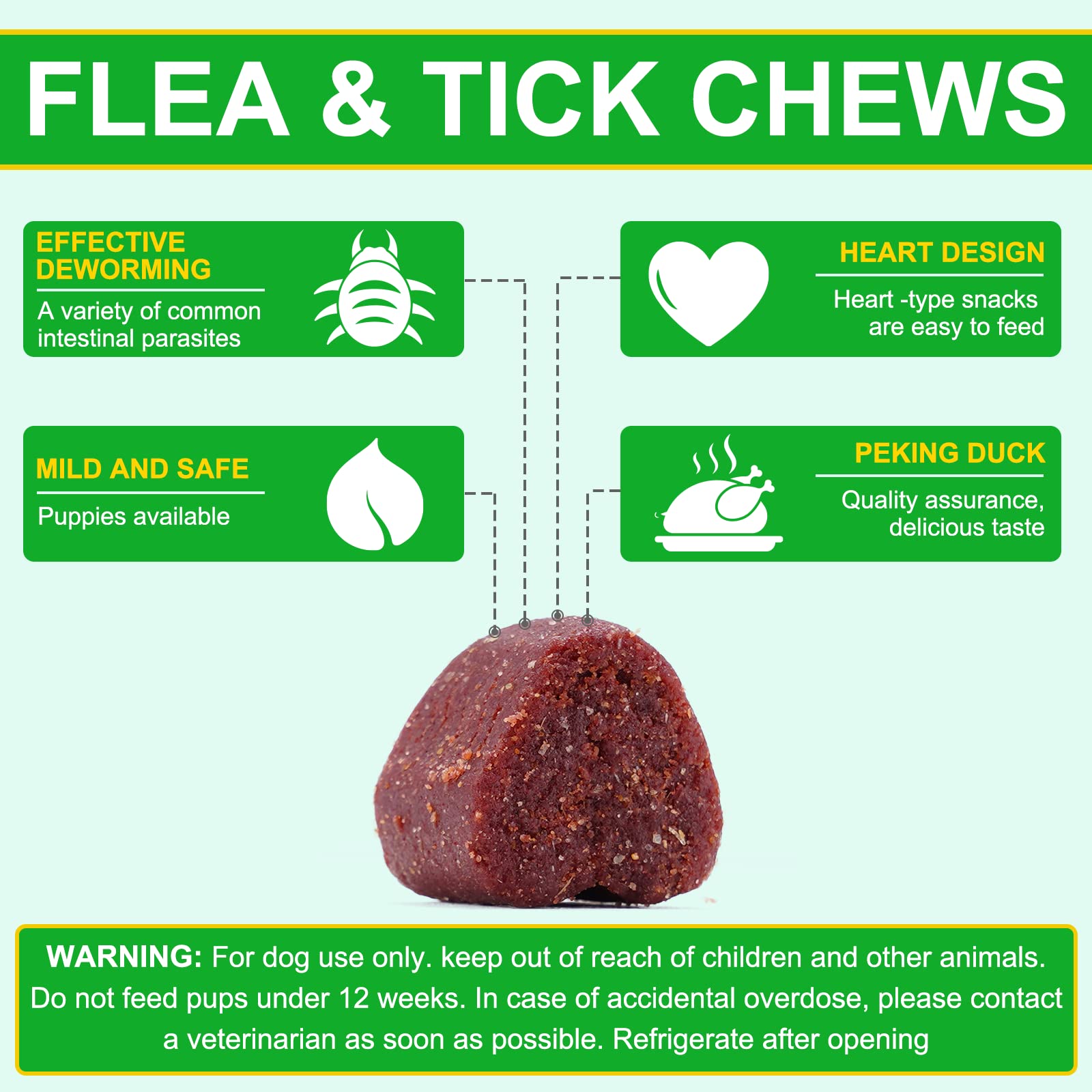 Flea & Tick Prevention for Dogs Chewable, Natural Flea and Tick Supplement for Dogs, Flea and Tick Chews for Dogs, Oral Flea Pills for All Breeds and Ages Dogs02