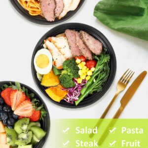 SHOPDAY Meal-Prep-Containers-65 Pack 24 oz Plastic-Food-Storage-Containers-with-Lids, Disposable-Food-Prep-Containers-Microwave-Safe, Meal-Prep-Bowls-Reusable, To-Go-Contianers-for-Lunch