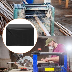 QWORK Universal Planer Dust Cover, Table Saw Cover, Miter Saw Cover, Protect Against Sawdust and Wood Chips, 28.3" x 24.4" x 19.6", Black, Fits Most Planer, Bench Drill Press