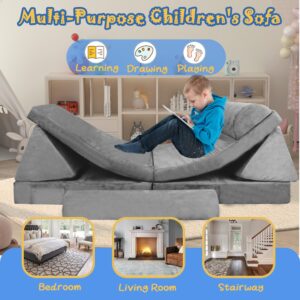 LFCREATOR Modular Kids Couch Sofa,Couch for Toddler and Baby Playroom/Bedroom,Perfect Toddler & Baby Couch for Play & Lounging,Ideal for Boys & Girls.Large