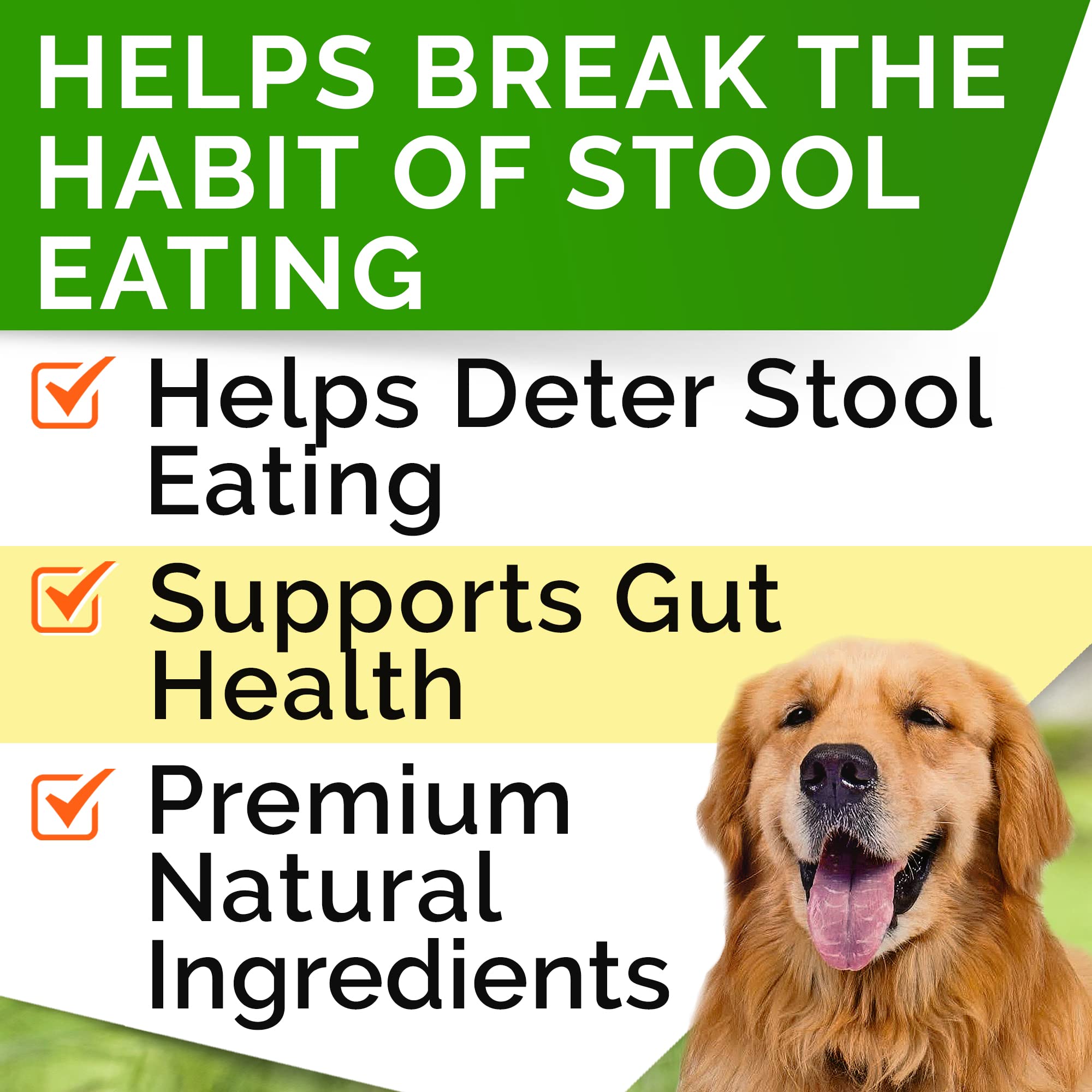 No Poo Treats - No Poop Eating for Dogs - Coprophagia Stool Eating Deterrent & Prevention – Stop Eating Poop for Dogs - Probiotics & Digestive Enzymes - Digestive Health & Immune Support - 240 Ct