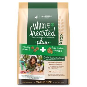 wholehearted plus lamb & brown rice recipe with whole grains dry dog food 45 lbs.