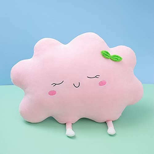 XIAOHONG Cloud Cushion Pillow, Cloud Throw Pillows for Bedroom Car Decorative, 3D Plush Cloud Shaped Decorative Pillow,Decorative Nursery Pillow,Playroom Décor, Cute Kids Throw Pillows (Pink)