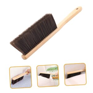 ULTECHNOVO Hand Broom Brush, 3pcs Hand Broom with Wood Handle, Horse Hair Brush Broom Handheld Dust Brush Cleaning Brush Soft Whisk Broom for Counter, Furniture, Carpet