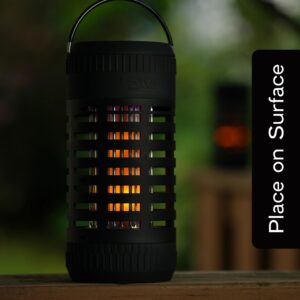 PIC Solar Portable Insect Killer, 3-in-1 with Flickering Flame, Bug Zapper and Lantern