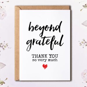 NTVShop Beyond Grateful Card - Gratitude Card - Thankful Card - Gift For Wedding Christmas Holiday