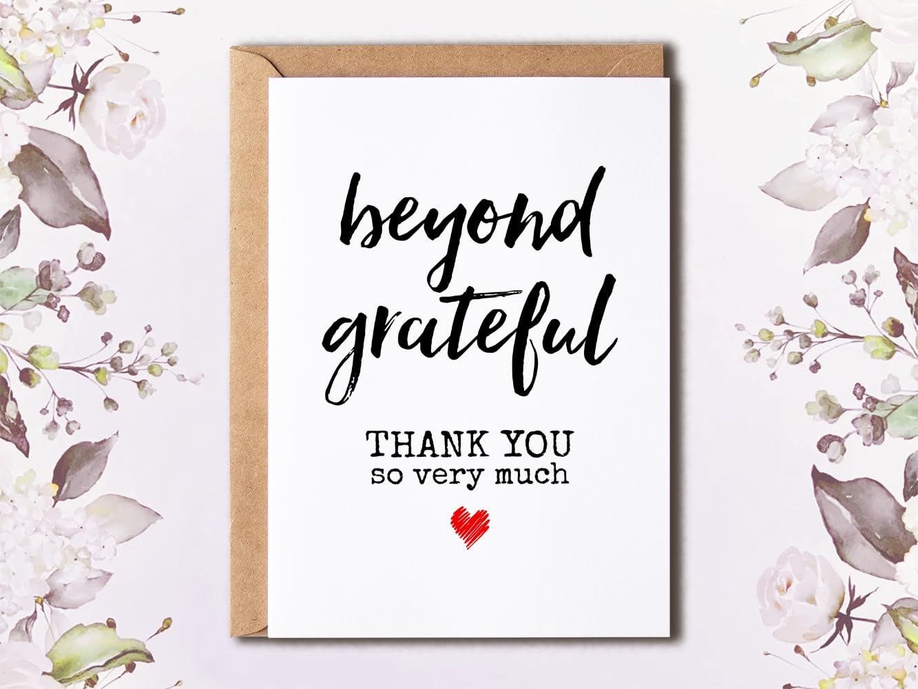 NTVShop Beyond Grateful Card - Gratitude Card - Thankful Card - Gift For Wedding Christmas Holiday