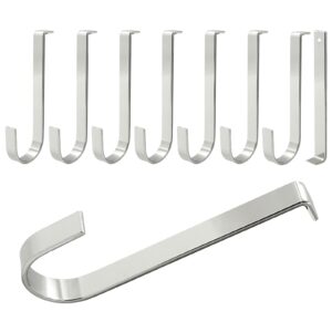 litoexpe vinyl siding hooks - 8 pack stainless steel siding hangers, no hole hanger for hanging outside home or holiday decor, no damage and no drill hook