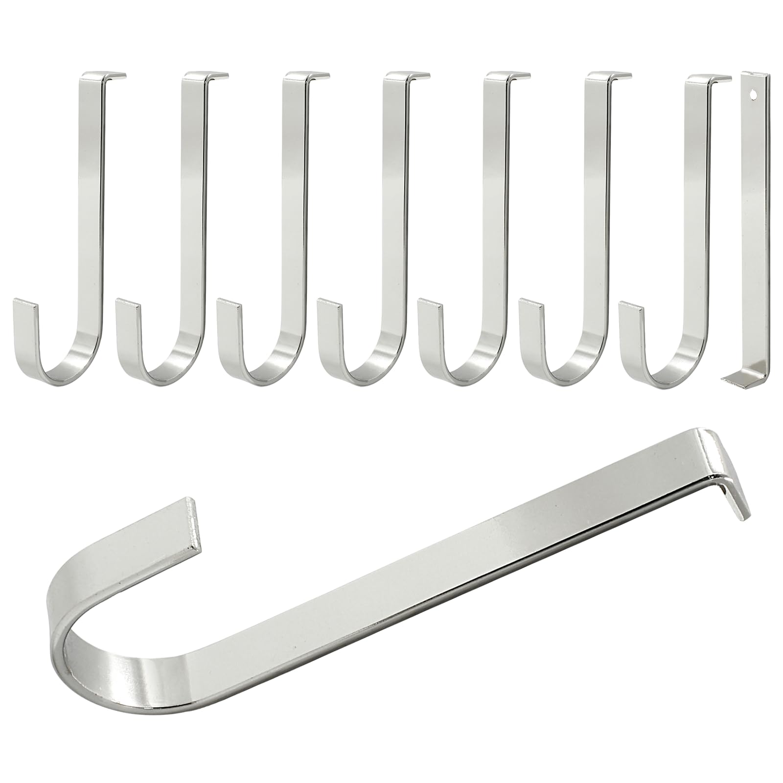 Litoexpe Vinyl Siding Hooks - 8 Pack Stainless Steel Siding Hangers, No Hole Hanger for Hanging Outside Home or Holiday Decor, No Damage and No Drill Hook