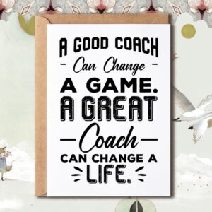 NTVShop Teacher Appreciation Gift Card - Thanks Great Coach - Thank You For Helping Me - Card From Student